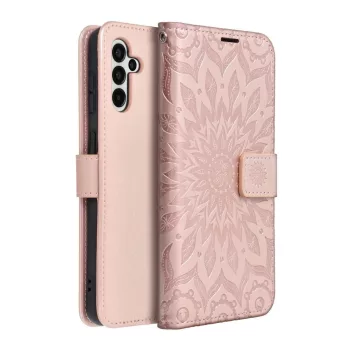 MEZZO Book case SAMSUNG A56 5G mandala tok, rozéarany