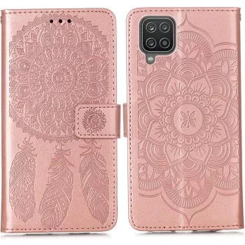 MEZZO Book case SAMSUNG A56 5G dreamcatcher tok, rozéarany