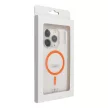 Drop Glue Colorful Ring Mag Cover compatible with MagSafe Samsung Galaxy S25 ULTRA tok, narancssárga