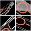 Drop Glue Colorful Ring Mag Cover compatible with MagSafe Samsung Galaxy S25 PLUS tok, narancssárga
