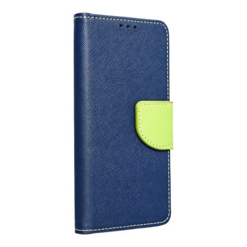 FANCY Book case SAMSUNG A56 tok, sötétkék-lime