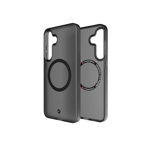 FORCELL F-PROTECT Levels with Dual Layer 4D technology, Miliatry Drop-Test compatible Samsung Galaxy S25 PLUS smoky tok, fekete