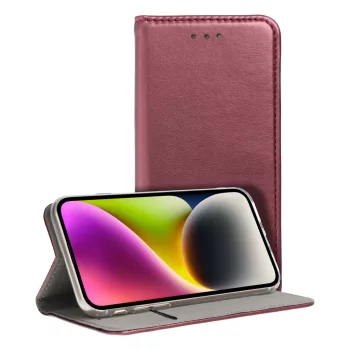   SMART MAGNETO Book case for XIAOMI Redmi Note 14 PRO 5G / 14 PRO PLUS 5G tok, bordó