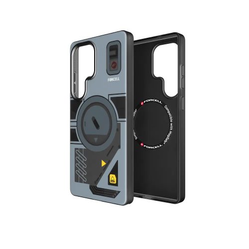 FORCELL F-PROTECT Levels with Dual Layer 4D technology, Miliatry Drop-Test compatible with MagSafe Samsung Galaxy S25 cyber tok, szürke