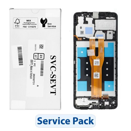 ServicePack LCD Display for SAMSUNG A06 A065 GH81-26440A fekete
