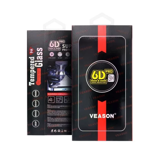 6D Pro Veason Glass iPhone 17 Air black edzett üvegfólia
