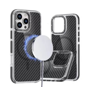 FIBER Case comapitble MagSafe IPHONE 17 tok, fekete