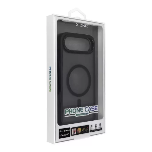 X-ONE Dropguard Magnetic Case Air (MagSafe compatible) Apple iPhone 17 Air tok, fekete