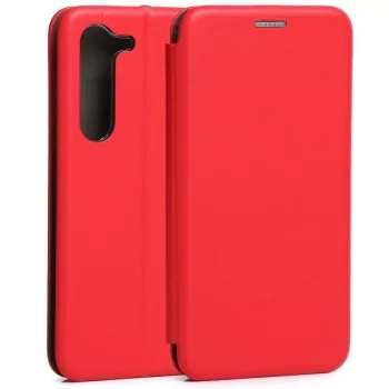   Beline Book Magnetic oldalra nyíló tok Samsung Galaxy S23 Plus, piros