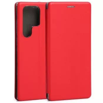   Beline Book Magnetic oldalra nyíló tok Samsung Galaxy S23 Ultra, piros