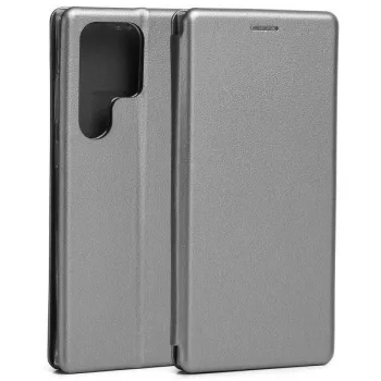   Beline Book Magnetic oldalra nyíló tok Samsung Galaxy S23 Ultra, sötétszürke