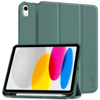   TECH-PROTECT oldalra nyíló tok, tolltartóval SC PEN IPAD 10.9 10/2022, zöld