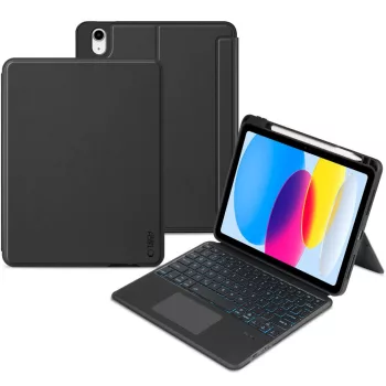   TECH-PROTECT Billentyűzetes oldalra nyíló tok SCMAG PEN + KEYBOARD IPAD 10.9 10/2022, fekete