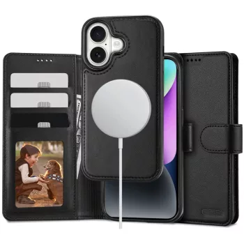   Tech-Protect Wallet MagSafe Case with Wallet iPhone 16 - tok, fekete