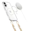 Tech-Protect FlexAir Chain MagSafe iPhone 16 Case - Clear + 2 Lanyards (tok, fekete & Taupe)