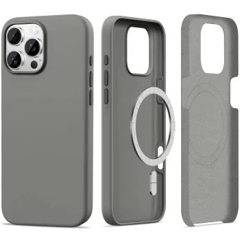   Tech-Protect Silicone MagSafe Case iPhone 16 Pro Max - tok, szürke