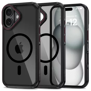 Tech-Protect MagHybrid MagSafe iPhone 16 Case - tok, fekete