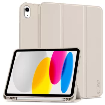   TECH-PROTECT oldalra nyíló tok, tolltartóval SC PEN IPAD 10.9 10/2022, bézs