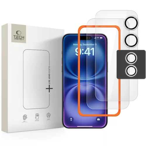 TECH-PROTECT EASY SET+ 3-PACK iPhone 17 edzett üvegfólia