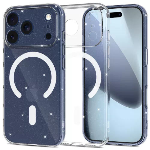 Tech-Protect FlexAir MagSafe Case iPhone 17 Pro Max tok, átlátszó Glitter