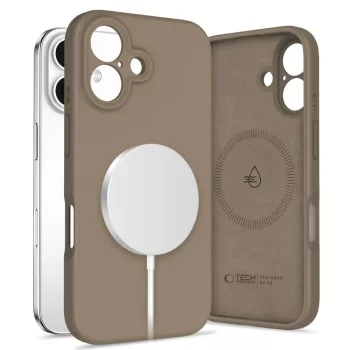 TECH-PROTECT LIQUID SILICONE MAGSAFE IPHONE 16 tok, barna