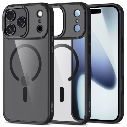 Tech-Protect MagMat MagSafe Case iPhone 17 Pro Max tok, átlátszó-fekete