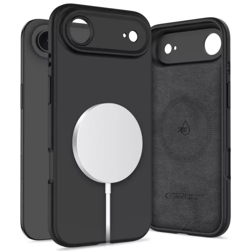 Tech-Protect Silicone MagSafe Case iPhone 17 Air tok, fekete