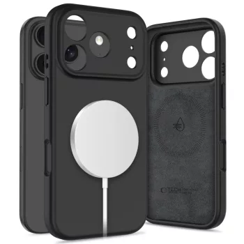 Tech-Protect Silicone MagSafe Case iPhone 17 Pro tok, fekete