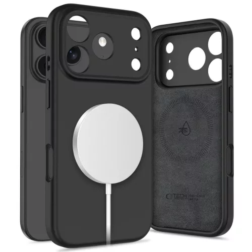 Tech-Protect Silicone MagSafe Case iPhone 17 Pro tok, fekete