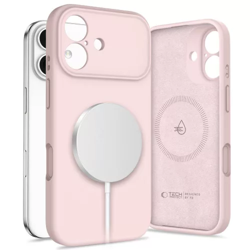 Tech-Protect Silicone MagSafe Case iPhone 17 tok, rózsaszín