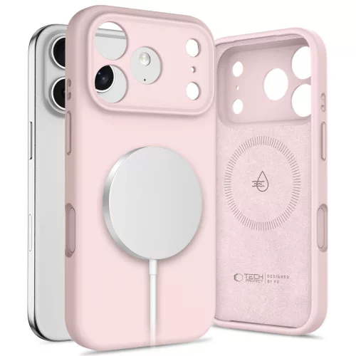 TECH-PROTECT SILICONE MAGSAFE IPHONE 17 PRO MAX tok, rózsaszín