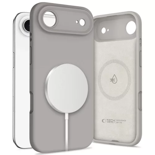 Tech-Protect Silicone MagSafe Case iPhone 17 Air tok, szürke