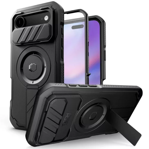 Tech-Protect Kevlar MagSafe Case iPhone 17 Air tok, fekete