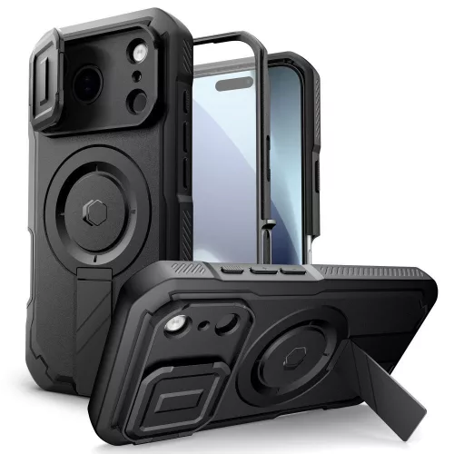 Tech-Protect Kevlar MagSafe case iPhone 17 Pro tok, fekete