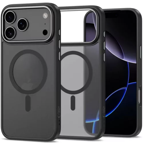 TECH-PROTECT CAMEDGE MAGSAFE IPHONE 17 PRO tok, matt fekete/acélszürke