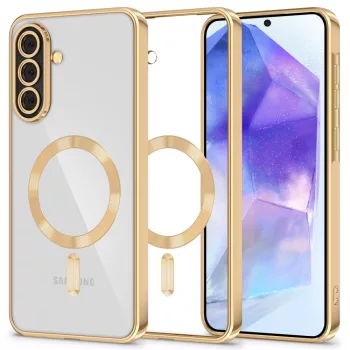   Tech-Protect MagFlex MagSafe Case Samsung Galaxy A56 5G tok, átlátszó tok, arany