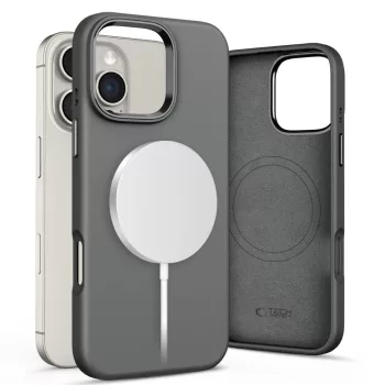   Tech-Protect Silicone PU MagSafe Case iPhone 16 Pro Max - tok, szürke