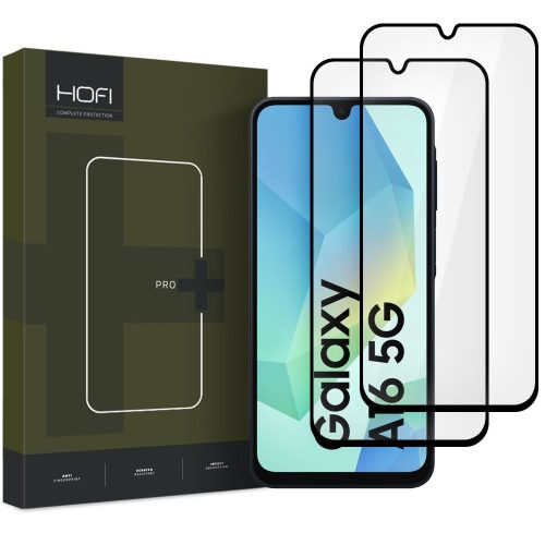 HOFI GLASS PRO+ 2-PACK GALAXY A16 4G/5Gedzett üvegfólia, fekete