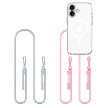   TECH-PROTECT FLEXAIR CHAIN MAGSAFE IPHONE 16 tok, szürke, rózsaszín