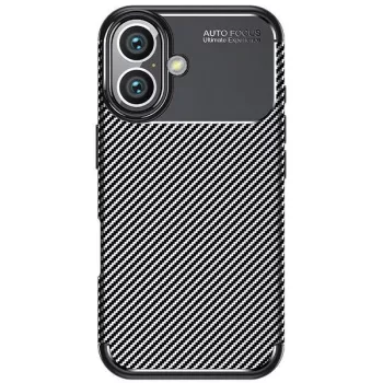   Beline Etui Carbon Armor iPhone 16 Plus 6.7" tok, fekete