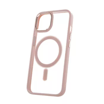  Satin Clear Mag case MagSafe hátlap, tok iPhone 15 6,1", rózsaszín