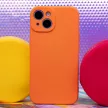 Silicone Case hátlap, tok iPhone 15 Pro 6,1", narancssárga