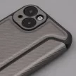 Smart Carbon Case oldalra nyíló tok iPhone 15 Pro 6,1", ezüst