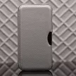 Smart Carbon Case oldalra nyíló tok iPhone 15 Pro 6,1", ezüst