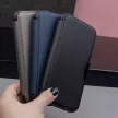 Smart Carbon Case oldalra nyíló tok iPhone 15 Pro 6,1", ezüst