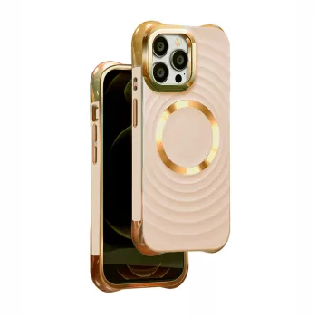   Circle Glam Mag hátlap, MagSafe tok iPhone 13 Pro Max 6,7", rózsaszín
