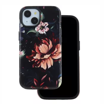   Decor case hátlap, tok iPhone 12/12 Pro 6,1" Peony, mintás