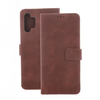   Smart Velvet iPhone 16 Pro 6,3" oldalra nyíló tok, barna