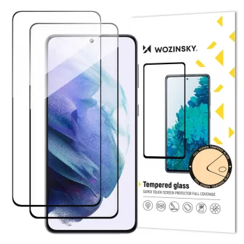   Wozinsky 2db Full Glue Samsung Galaxy S23 9H teljes kijelzős edzett üvegfólia, fekete