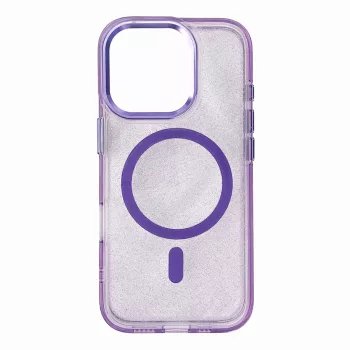 Glitter Case MagSafe iPhone 16 Pro - tok, lila